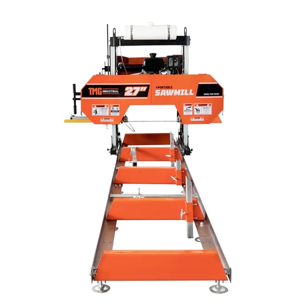 TMG INDUSTRIAL 27" CUTTING CAPACITY PORTABLE SAWMILL, 14HP KOHLER ENGINE