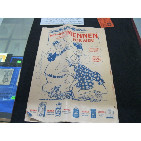 1958 SAN FRANCISCO PROGRAM W/SIGNATURES OF JOE DIMAGGIO & WILLIE MAYS