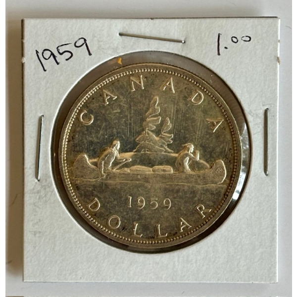 1959 CDN SILVER $1 COIN