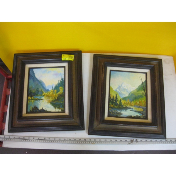 PAIR OF ORIGINAL FRAMED OIL PAINTINGS