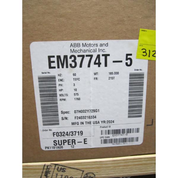 BALDOR 10HP 3 PHASE MOTOR IN BOX