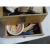 Image 6 : BOX OF MISC. OTTER LIGHT, SHOESHINE KIT, SCALE, ETC.
