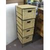 Image 1 : 4 DRAWER METAL & WICKER DIVIDER