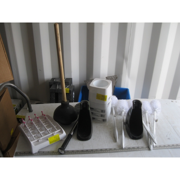 TOILET SCRUB BRUSHES, PLUNGERS, SCRUB BRUSH HOLDERS, ETC.