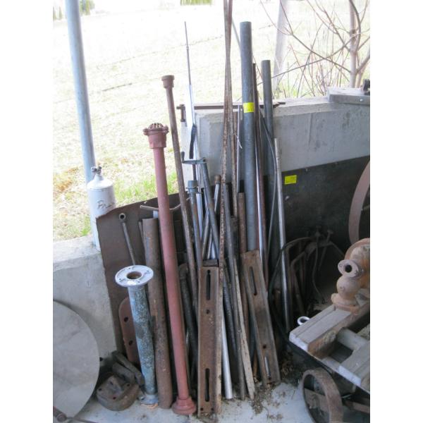 MISC. PLATE STEEL BRACKETS, PIPE, ETC.