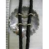 Image 4 : CORAL, SILVER & TURQUOISE ZUNI TRIBE BOLO TIE W/WHITE EDGES