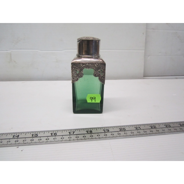 LIDDED SILVER TOP JAR