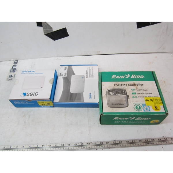 2GB WIRELESS INDOOR REPEATER, UNIVERSAL HARDWIRE TRANSLATOR & A RAINBIRD ESP-TMT2 CONTROLLER
