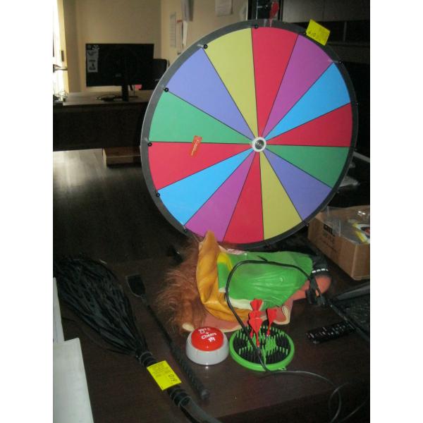 MISC. SPINNING WHEEL, MASKS, ETC.