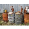 Image 1 : 3 - 45 GALLON DRUMS W/OIL PUMPS