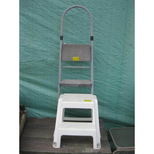 FOLDING STEP & A PLASTIC STEP