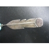 Image 3 : NAVAJO SILVER SQUASH BLOSSOM NECKLACE W/FEATHER PENDANT, SIGNED