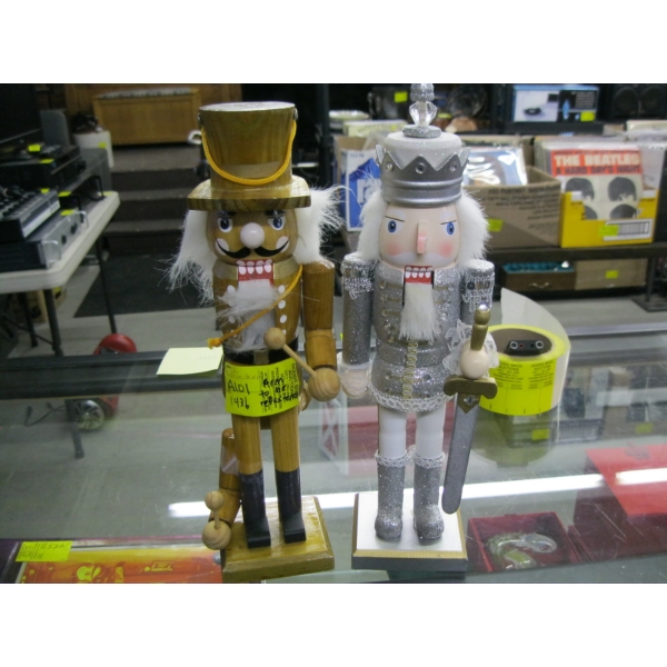 2 NUTCRACKERS - 1 HAS ARM NEEDING REPAIR