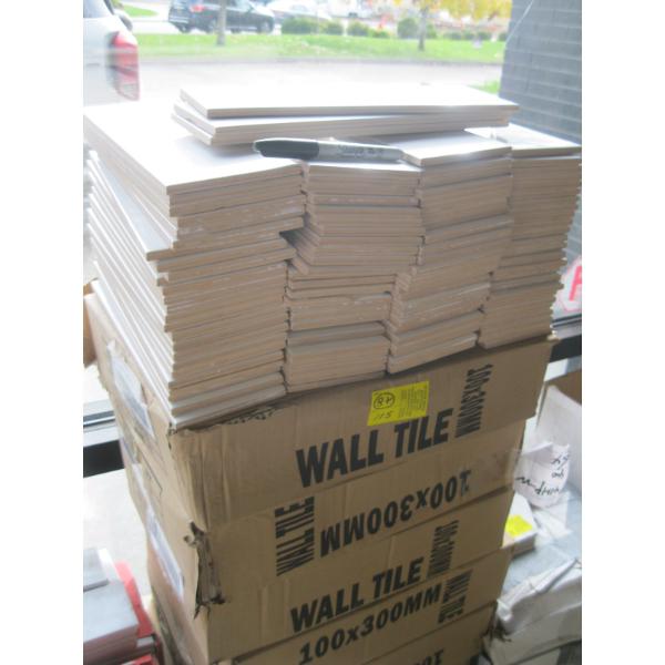 8+ BOXES OF WHITE 4"X12" TILE