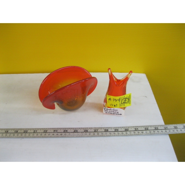 2 MURANO GLASS VASES