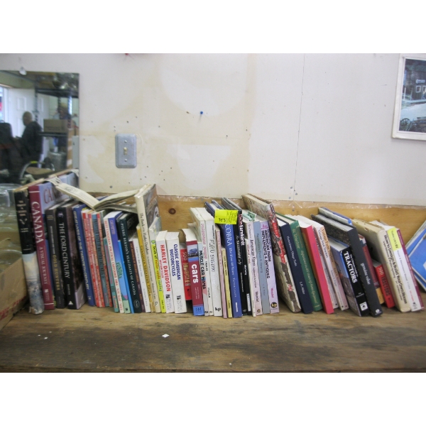 ASST. BOOKS - CARS, MOTORCYCLES, IMPLEMENT TRACTORS, ETC.