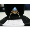 Image 5 : 10KT RING W/BLUE STONE, SZ 7 1/4