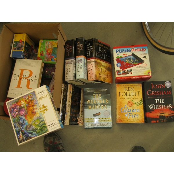 ASST. BOOKS - HARD & SOFT COVER, PUZZLES, ETC.