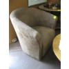 Image 2 : 2 BROWN PADDED SWIVEL CHAIRS