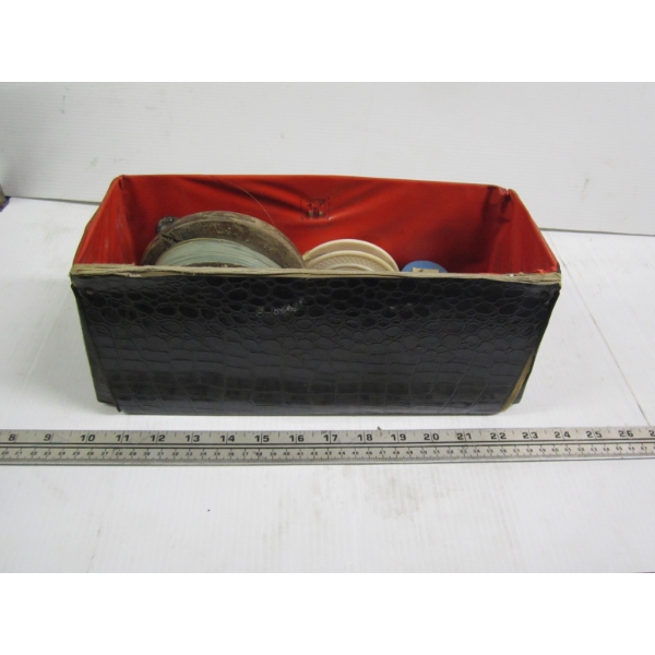 ASST. FISHING LINE, WOODEN FISHING REEL, ETC.