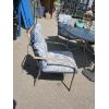 Image 4 : ROUND GLASS PATIO TABLE, 4 CHAIRS & UMBRELLA