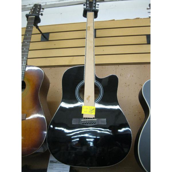 NEW MADERA BLACK FACE ACOUSTIC GUITAR