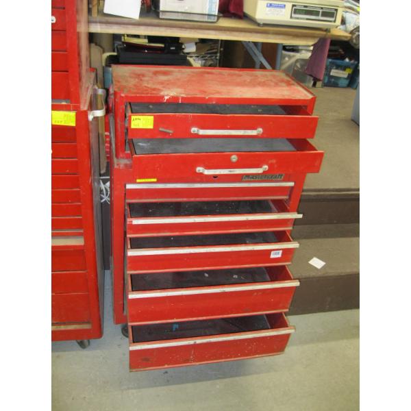 MASTERCRAFT ROLLING TOOL CABINET W/CENTER 2 DRAWER BOX