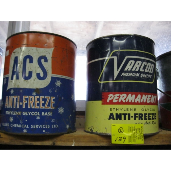 2 ANTI FREEZE TINS