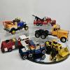Image 4 : 6 MEDIUM SIZE VINTAGE TOY TRUCKS & VINTAGE TOY CARS/TRUCKS