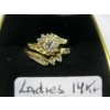 Image 3 : LADIES 14KT 2 PIECE DIAMOND RING W/A $2,215 SZ 6