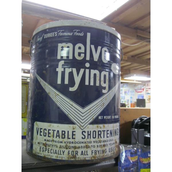 LG. 110LB MELVO FRYING VEGETABLE SHORTENING CAN