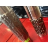 Image 3 : 2 POST WAR GERMAN BRUTULIST STEEL LATHE TURNED VASES