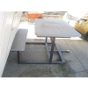 Image 2 : RECEIVER HITCH METAL FRAMED WOOD TOP TABLE, APPROX. 4'X3'