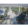 Image 1 : GREEN & BRASS LOOK PATIO FURNITURE - LOUNGE CHAIRS, CHAIRS, ETC.