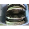 Image 2 : HUBCAPS & BOX OF MISC. CASTORS, HACKSAWS, ETC.