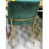 Image 2 : SET OF 6 GREEN & BRASS BASED CHAIRS