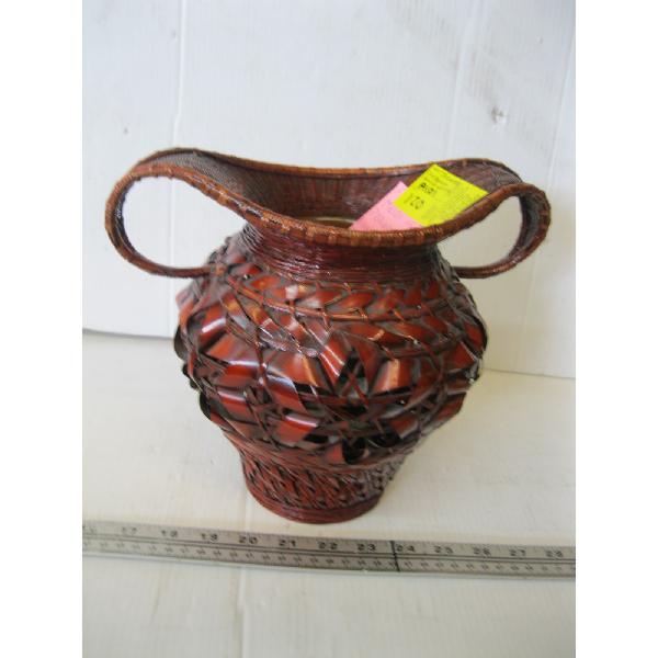 JAPANESE IKEBANA HAND WOVEN BASKET BOWL EWER VASE