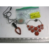 Image 1 : NECKLACE W/RED CORAL STONE, NECKLACE W/AMBER STONE & GREEN ADVENTURING SPIRIT STONE
