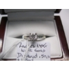Image 3 : LADIES 14KT WHITE GOLD DIAMOND RING W/12 SMALLER DIAMONDS AROUND COLLAR, 50CTS, W/A $4,635 - SZ 4.5