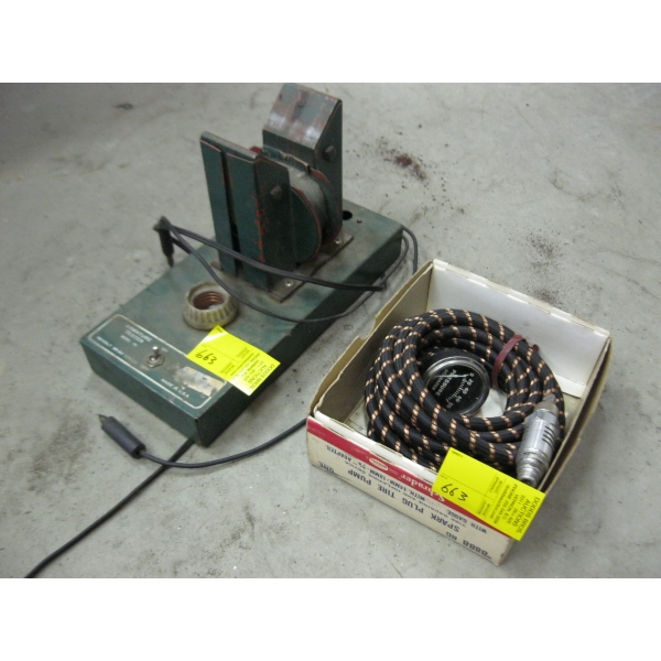 ARMATURE TESTER & A SPARKPLUG TIRE PUMP