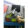 Image 1 : BIN W/ASST. MEAT SAW, MEAT HOOKS, ETC.