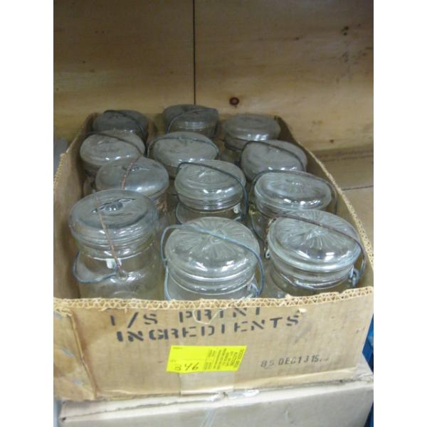 12 SM. BALL SEALERS W/GLASS LIDS