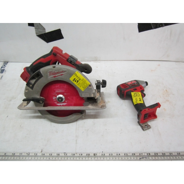 MILWAUKEE SKILL SAW & IMPACT DRIVER - NO BATTERIES, NO CHARGER