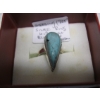 Image 3 : SILVER RING W/LIGHT BLUE STONE, SZ 6 1/4