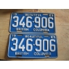 Image 1 : PAIR OF 1969 BC LICENCE PLATES
