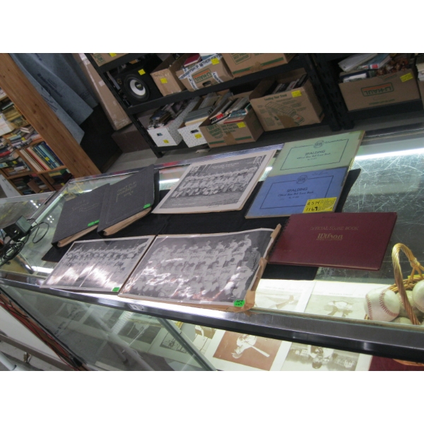 LG. LOT OF VINTAGE SEATTLE RANIERS PHOTOGRAPHS, BALL SCOREBOOKS, ETC.