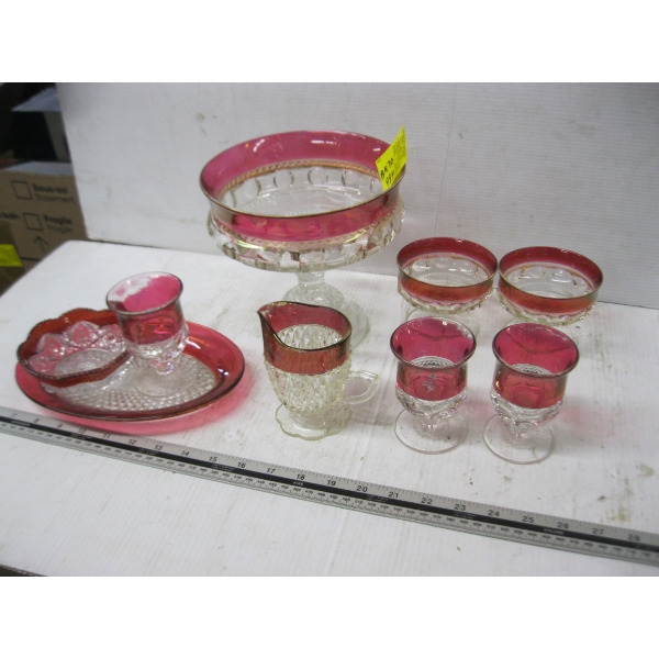 RED & CLEAR DISHES