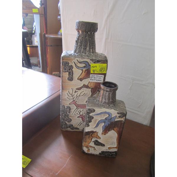 2 WEST GERMAN SCHEURICH MONTIGNA VASES