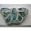 Image 3 : SILVER & TURQUOISE BUTTERFLY PIN, MARKED STERLING