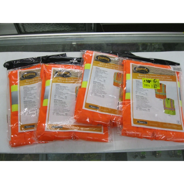 4 SZ 2XL WOMAN'S HIGH VIS SAFETY VEST